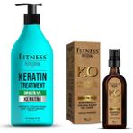 Fitness Professional Saç Düzleştirici Keratin Bakımı Brezilya Fönü 1000ML + Keratin Yağı 100 ml