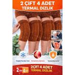 FitOnly Deve Tüyü Yün Diz Isıtıcı Dizlik – Kışlık Termal Romatizma ve Motor Kullananlar Için Diz Koruyucu (2 Çift – 4 Adet, Kadın-Erkek) Ortapedik - XL - Kahverengi