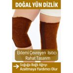 FitOnly Kısa Yün Ortopedik Dizlik – Romatizma ve Diz Ağrısı Için Termal Diz Isıtıcı, Motorcu ve Kışlık Kullanıma Uygun (1 Çift / 2 Adet) - 2XL - Kahverengi