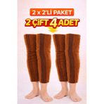 Fitonly Yün Termal Medikal Dizlik 47 Cm Diz Ve Baldır İçin Isı Destekleyici Ortopedik Koruyucu 2 Çift / 4 Adet