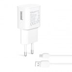 FitPlus FT-201M Bianca 2.4A Seyahat Şarj Aleti Micro Usb Kablo Set