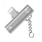 FitPlus FT-AC34 Gri Lightning Şarj + Kulaklık Çoğaltıcı Mini Askılı Adaptör