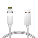 FitPlus QC 3.0 Silver Manyetik Mıknatıslı Lightning Hızlı Şarj Kablosu