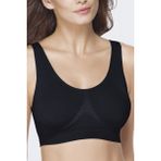 FitQueen Göğüs Toparlayıcı Kalın Askılı Spor Büstiyer Korse – Push Up Destekli, Toparlayıcı, Rahat ve Nefes Alan Sporcu Büstiyeri - 2XL - Siyah