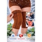 FitQueen Yün Termal Dizlik Küçük Boy – Romatizma ve Eklem Ağrısı Isıtıcı Koruyucu – Kışlık Yün Bacaklık-Romatizma & Eklem Ağrısına Doğal Destek - Standart - 2XL