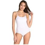 FITSEE Kadın Pamuklu İp Askılı Atlet Body, Beyaz, M
