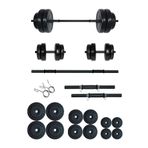 Fitset 75 kg Kombo Halter Seti ve Dambıl Seti Ağırlık Fitness Seti