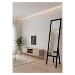 Fitset Siyah Ahşap Ayaklı Boy Aynası 145x40cm