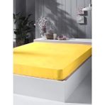 Fitted Lastikli Çarşaf %100 Pamuklu Penye Kumaş - Sarı - 90 x 190