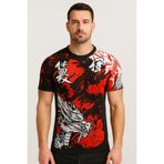 FitVult Ejderha Desen Antrenman Spor Forma Compression Fit Halı Saha Nefes Alan Tişört Yüksek Kalite Mma Gym