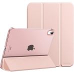 Five-E Apple Air 5. Nesil (2022) 10.9 Yatay Standlı Uyku Modlu Basic Arkası Sert Smart Kılıf A2588 A2589 A2591 - iPad Air 5 10.9 - Rose Gold
