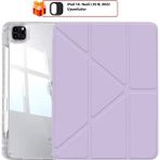 Five-E Apple iPad 10. Nesil 10.9 (2022) Kalemlikli Yatay ve Dikey Standlı Origami Clemon Kılıf A2696 A2757 - Lavanta - iPad 10. Nesil 10,9