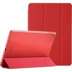 Five-E Apple iPad 5. Nesil (2017) 9.7 Yatay Standlı Uyku Modlu Basic Arkası Sert Smart Kılıf A1822 A1823 - Kırmızı