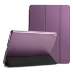 Five-E Apple iPad 5. Nesil (2017) 9.7 Yatay Standlı Uyku Modlu Basic Arkası Sert Smart Kılıf ve Ekran Koruyucu A1822 A1823 - Mor