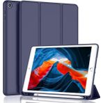 Five-E Apple iPad Air 3. Nesil 10.5 Inc (2019) Kalemlikli Yatay Standlı Stromix Smart Kılıf ve Ekran Koruyucu A2123 A2152 A2153 - Lacivert