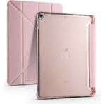 Five-E Apple iPad Air 3. Nesil 10.5 Inc (2019) Yatay ve Dikey Standlı Antişok Köşe Korumalı Kalemlikli Origami Slikon Kılıf A2123 A2152 A2153 - iPad Air 3.Nesil - Rose Gold