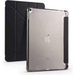 Five-E Apple iPad Air 3. Nesil 10.5 Inc (2019) Yatay ve Dikey Standlı Antişok Köşe Korumalı Kalemlikli Origami Slikon Kılıf A2123 A2152 A2153 - iPad Air 3.Nesil - Siyah