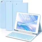 Five-E Apple iPad Air 3. Nesil 10.5 Inc Türkçe Karakterli Bluetooth Özellikli Kalemlikli Klavyeli Detachable Kılıf - Mavi