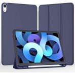 Five-E Apple iPad Air 5. Nesil 10.9 (2022) Kalemlikli Yatay Standlı Stromix Smart Kılıf ve Ekran Koruyucu A2588 A2589 A2591 - Lacivert
