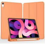 Five-E Apple iPad Air 5. Nesil 10.9 (2022) Kalemlikli Yatay Standlı Stromix Smart Kılıf ve Ekran Koruyucu A2588 A2589 A2591 - Turuncu