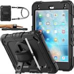 Five-E Apple iPad Mini 5 Nesil Zırhlı Armour Defender Askılı Kılıf A2133 A2124 A2126 A2125 - Siyah