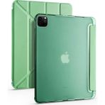 Five-E Apple iPad Pro 11 3.nesil (2021) Yatay ve Dikey Standlı Antişok Köşe Korumalı Kalemlikli Origami Slikon Kılıf ve Ekran Koruyucu A2377 A2459 A2301 A2460 - iPad Pro 11 2021 (3.Nesil) - Açık Yeşil