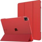 Five-E Apple iPad Pro 11 Inc 3. Nesil (2021) Kalemlikli Standlı Yarı Saydam Hard Pc Kılıf A2377 A2459 A2301 - Kırmızı