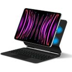 Five-E Apple iPad Pro 11 Inc 5. Nesil M4 (2024) Bluetoothlu Touchpadli Manyetik Kapaklı Magic Ingilizce Q Keyboard A2836 A2837 - Siyah
