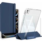Five-E Apple iPad Pro 12.9 Inc 5. Nesil (2021) I-Adapt Essential Ekran Koruyucu Stylus Kalem ve Kılıf Set - Lacivert