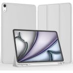 Five-E iPad Air 11 Inç 6. Nesil Kalemlikli Uyku Modlu Yatay Standlı Stromix Smart Kılıf A2902 A2903 A2904 - Gri - iPad Air 6