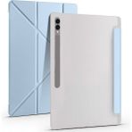 Five-E Samsung Galaxy Tab S8 Plus 2022 Yatay ve Dikey Standlı Antişok Köşe Korumalı Kalemlikli Origami Slikon Kılıf Sm- X800 X806 - Açık Mavi