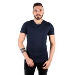Five Pocket Erkek Lacivert Bisiket Yaka Oversize Cepli Tişört
