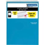 Five Star En İyi Spiral Defter + Çalışma Uygulaması, 1 Konu, Kolej Çizgili Not Defteri, 8-1/2 "x 11", 100 Yaprak, Tidewater Mavi (820058D-ECM)
