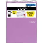 Five Star Üstten Bağlı Not Defteri + Çalışma Uygulaması, 1 Konu, Kolej Kareli, 8-1/2 "x 11", Ametist Mor (820058B-ECM)