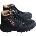 Fivex Erkek Outdoor Bot – Içi Kürklü, Kaymaz Taban, Fermuarlı & Bağcıklı Kışlık Siyah Bot - Siyah - 001