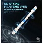 Fiviont Dönen Tükenmez Kalem – Stres Giderici Metal Bilyalı Pen Spinning Kalemi – 21CM Profesyonel Fidget Kalem Öğrenci Ofis Hediyelik - Beyaz - Mavi