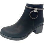 Fix Ayakkabı Fix 9305 Yağlı Deri Trend Fashion Fermuarlı Kadın Bot - Siyah
