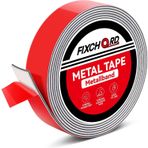 FIXCHORD Metal Bant, Metalik Çelik Şerit, Yapışkan Destekli Metal Şerit, Güvenlik için Kendinden Yapışkanlı Metal Bant, Tonies & Mıknatıslar için Kendinden Yapışkanlı Metal Bant(3m*35mm)