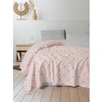 Fixe Fine Pembe Baskılı Çift Kişilik Pike Takımı