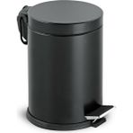 Fixer365 Siyah Renkli Paslanmaz Koram Pedallı 5 Lt Çöp Kovası - 5 Litre
