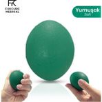 Fixicure El Egzersiz Topu Stress Topu Yeşil Yumuşak Silikon Fizik Tedavi El Çalıştırma Parmak Güçlendirme