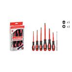 FIXIO Cer-pa Norm Prosoft 7 Parça İzoleli Tornavida Takımı/seti (4xdüz/2xyıldız/1xkontrol Kalemi) Mavi