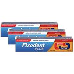 Fixodent 40 gr x 3 Plus En İyi Tutuş Diş Protez Yapıştırıcı Krem