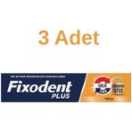 Fixodent Plus 40 gr x 3 Diş Protez Yapıştırıcı Krem Almanya Menşeli Aromasız Güçlü Tutuş