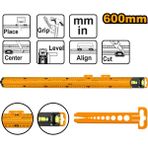 Fixonic Ingco HSR36003 60CM Endüstriyel Alüminyum Su Terazili Cetvel - Sarı