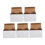 FIXOSHEE 5 Adet Beyaz Oluklu Karton Nakliye Kutuları Küçük Işletmeler Için Paketleme Ve Hareketli Saklama Kutusu Posta Kutuları Için Küçük Işletmeler Için