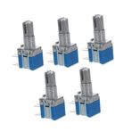 FIXOSHEE 5 Adet Çok Hızlı Döner Anahtar Döner Kodlayıcı Hafif Kodlayıcı Metal Gövdesi Dijital Potansiyometre Potansiyometre Değiştirme Dijital Rotary Encoder Tasarrufu Çinko Alaşım