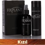 Fıxplant Saç Dolgunlaştırıcı Set Topik 28 Gr. + Sprey | Seyrek Saçlar Için Saç Tozu | Fixplant Saç Fiberi - Kızıl