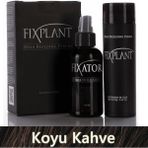 Fıxplant Saç Dolgunlaştırıcı Set Topik 28 Gr. + Sprey | Seyrek Saçlar Için Saç Tozu | Fixplant Saç Fiberi - Koyu Kahve