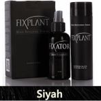 Fıxplant Saç Dolgunlaştırıcı Set Topik 28 Gr. + Sprey | Seyrek Saçlar Için Saç Tozu | Fixplant Saç Fiberi - Siyah